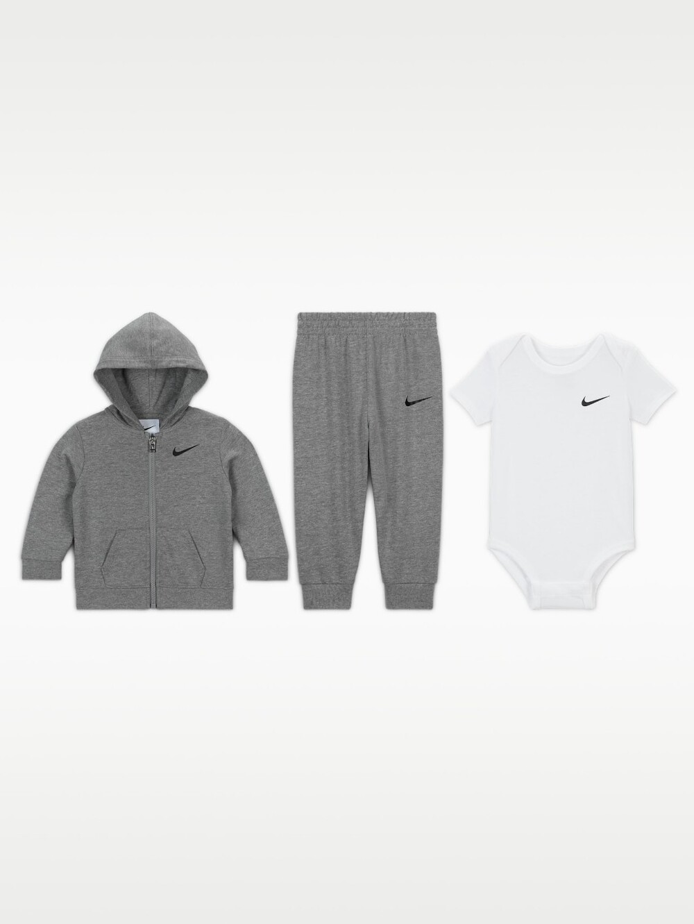 Nike Baby Gray & White 4-Piece Set